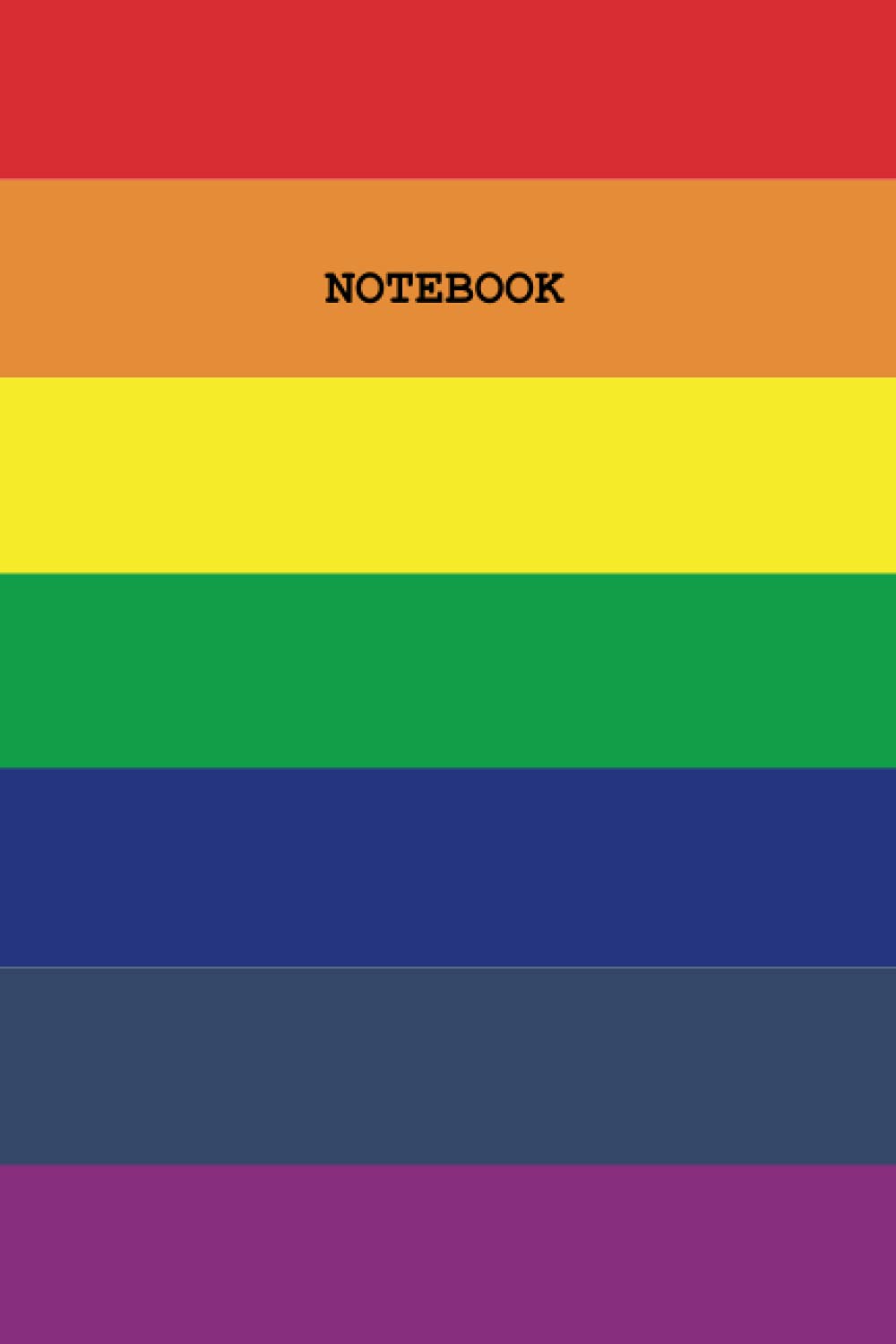 Vintage Rainbow Stripe Notebook Journal: 6 x 9 Lined Notebook, 108 Pages