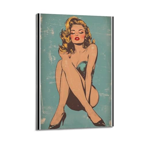 Style cadre poster esthétique vintage grand format toile décoration murale 40x60