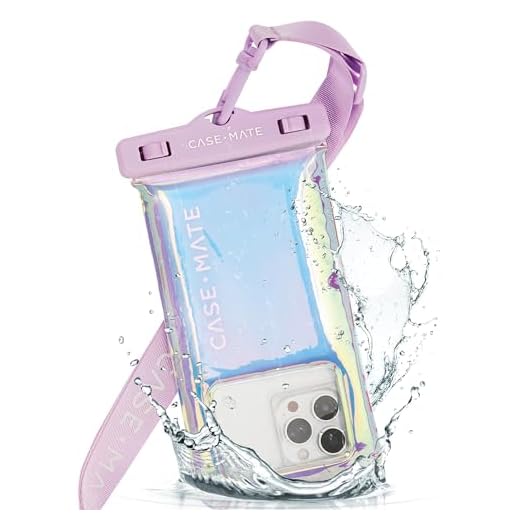 Case-Mate Soap Bubble IP68 Waterproof Phone Pouch - Floating Waterproof Phone Case w/Crossbody Lanyard - Cruise Ship Travel Essentials - Compatible w/All Devices - Touchscreen Friendly - Iridescent