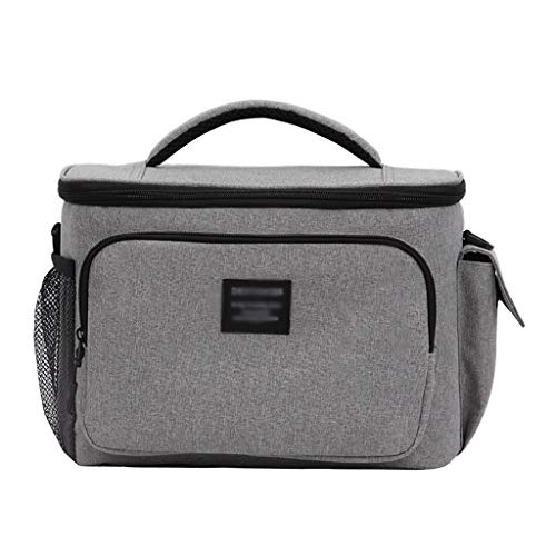 Lunch Box Organizer Portable Picnic Cooler Bags Insulated with Shoulder Strap Insulated Lunch Bags for Camping Picnic Lunch BBQ Beach Picnic Coolers (Color : Grey)