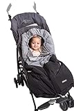 Alphabetz Universal Baby Stroller Sleeping Bag Footmuff, Black/Grey