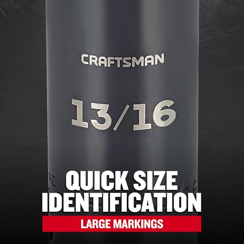 Image of CRAFTSMAN Deep Impact Socket, SAE, 1 /2-Inch Drive, 13 /16-Inch (CMMT16062)