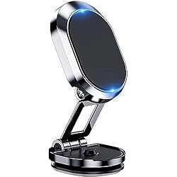 Soporte Para Celular Miniso JYFKINN Soporte Magnético Movil Coche Plegable Soporte Movil Coche Iman con Base Plegable Rotación 360 ° Universal Magnético Porta Movil Coche para Samsung iPhone Todos los Smartphones