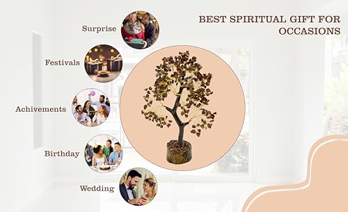 Image of Red Jesper Crystal Tree | 9-10 Inch | 300 Beads | Money Stone Tree for Wealth, Confidence, Vastu Correction, Positive Energy, Reiki Healing & Good Luck