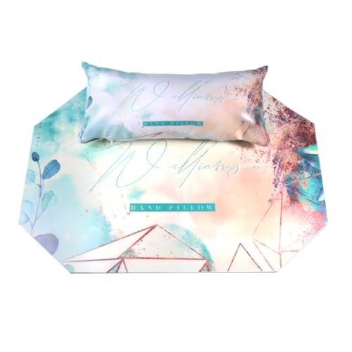 ASAKKURA Juego de Almohada de Manicura Octogonal de Pu para Salón y Entrenamiento de Uñas, Cómodo y Protector contra Polvo, Adecuado para Belleza y Arte de Uñas