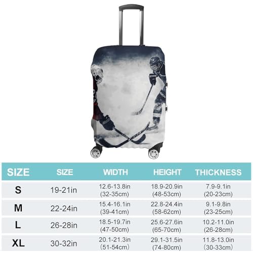 Ice Hockey Art Printed Luggage Cover Protector, Fits 18-32 Inch Luggage2