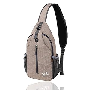 WATERFLY Sling Bag Crossbody Sling Rugzak voor dames en heren, borsttas, schoudertas,voor buiten, vrije tijd, sport