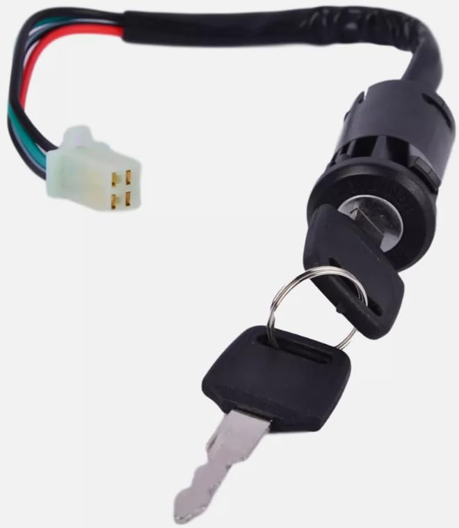 MRS TAOTAO 4 Wires Ignition Key Switch Set with 2 Keys for 50cc 70cc 90cc 110cc 125cc 150cc 200cc 250cc Chinese ATV Dirt Bike Quad TAOTAO Apollo SUNL