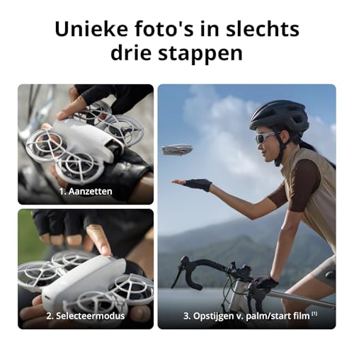 DJI Neo Fly More Combo, Mini drone met 4K UHD-camera voor volwassenen, een zelf-vliegende drone van 135 g die u volgt, opstijgen vanaf uw palm, onderwerp volgen, met RC-N3 en 3 batterijen - Afbeelding 3