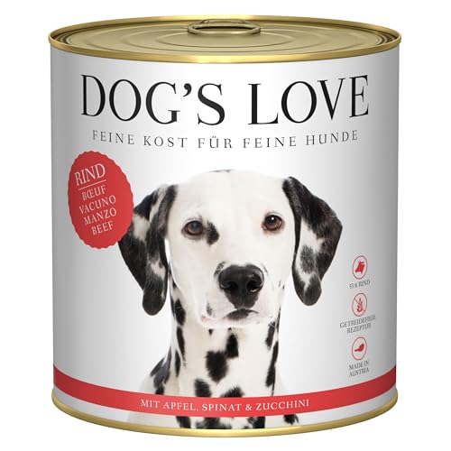 Dog's Love Adult | Nassfutter für Hunde | 6 x 800 g | (Rindfleisch)