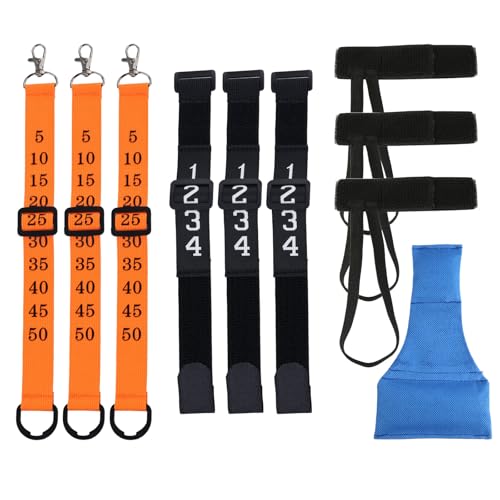 10pcs Football Referee Gear Accessories Set, Football Yard Marker Including 3 Football Officials Chain Clip, 3 Wrist Down Indicator, 3 Football Wristband & 1 Referee Bean Bag for Sports Events product image