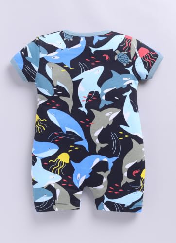 Image of BABYGO Baby Half Sleeve Rompers 100% Cotton for New Born Baby|Daily Suits for Baby Boys & Girls| 0-3M| 3-6M|6-9M|Onesies| Infant Clothes | Pack of 1