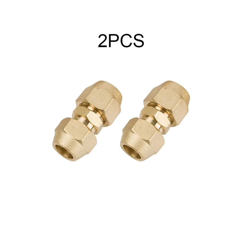 Acoplador de unión de tubo 2 juntas de tubería cobre, junta abocardada conexión rápida 5/8 pulgadas, conector extensión CA 1/2 pulgada(1/2inch)