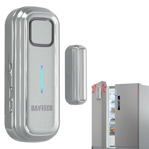 DAYTECH Freezer Door Alarm When Left Open with 0-4Mins Delay Silver 1PC