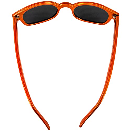 Kd'S Metallic Orange Frame/S/D Grey Lens Rectangular Sunglasses, Black, 55mm, 60mm4