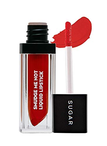 Image of SUGAR Cosmetics Smudge Me Not Liquid Lipsticks for Women | Transferproof & Waterproof | Lasts 12+ Hours | Matte Lipstick | 4.5ml - 06 Tangerine Queen (Orange Coral)