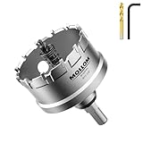 Mollom (2-3/8インチ | 60mm) 高耐久超硬ホールソー、パイロットドリルビット2個、ホールカッターはステンレス鋼、軟鋼、鉄、銅、真鍮、プラスチックをカットします