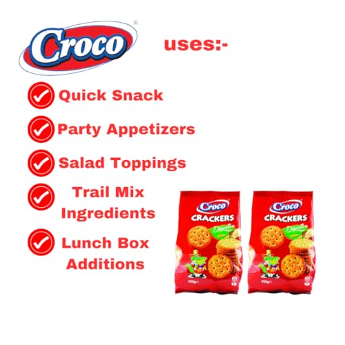 Image of Croco Crackers Special Digestive Biscuits Imported Baked Snacks Each 150 g Pack of 2