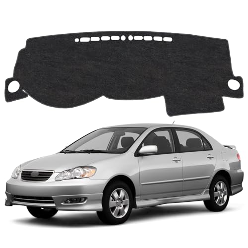 VTVWNM Dash Cover Mat for Toyota Corolla 2003 2004 2005 2006 2007 2008 Non-Slip Dashboard Cover Mat Sunshade UV Rays Protector Interior Accessories
