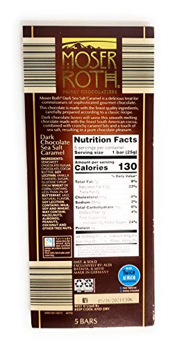MOSER ROTH German Dark/Sea Salt/Caramel Chocolate Bars (2 Pack)