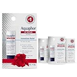 Aquaphor Lip Repair Stick with Jojoba Oil and Shea Butter, Moisturizing Lip Balms, Fragrance Free and Paraben Free, Holiday Gifts for Self Care, 0.17 Oz Stick, Pack of 4