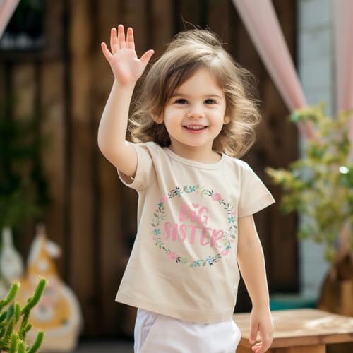 Image of Big Sister Shirt for Toddler Baby Girl Outfits Big Sis Announcement T-Shirt Gifts