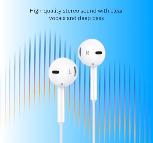 Image of Earphone Compatible for iPhone 15 /15 Pro /16 Pro /17 Pro | Type-C Wired Headphones with Balanced Sound, Smooth Playback & Noise Reduction