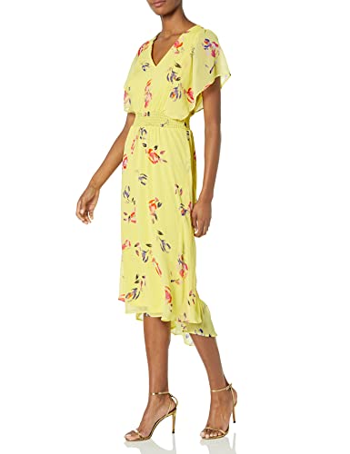 Image of DKNY Women's Halter Faux Wrap Midi Dress