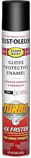 Rust-Oleum 334128 Stops Rust Turbo Spray Paint, 24 oz, Gloss Black