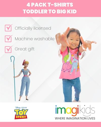 Disney Toy Story Girls 4 Pack Short Sleeve T-Shirts3