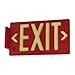 UL Listed 50 foot Jessup Glo Brite 7050-B 8.75-x-15.5-Inch Single Sided Exit Sign with Frame, Red (Mounts 4 ways, includes bracket and arrows)