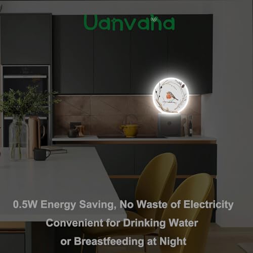 Image of Cute Bird Plug-in Nightlight Robin Bird Nest on Tree Branch Farmhouse Night Lights Plug into Wall with Dusk to Dawn Sensor for Home Bedroom Bathroom, 0.5W Sleep Friendly