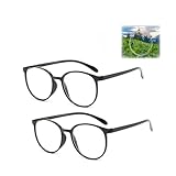 2 Stück Autozoom Lesebrille, Intelligente Zoom Lesebrille Herren Damen,Anti Blaulicht Brille, Automatische Lesebrille Brille mit Sehstärke, Gleitsichtbrille Smart Glasses, Fokusanpassung Klare