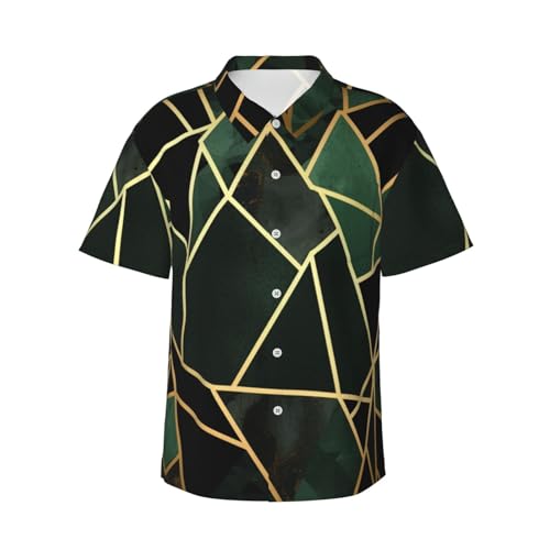 Chemise hawaïenne pour homme boutonnée à manches courtes décontractée noire