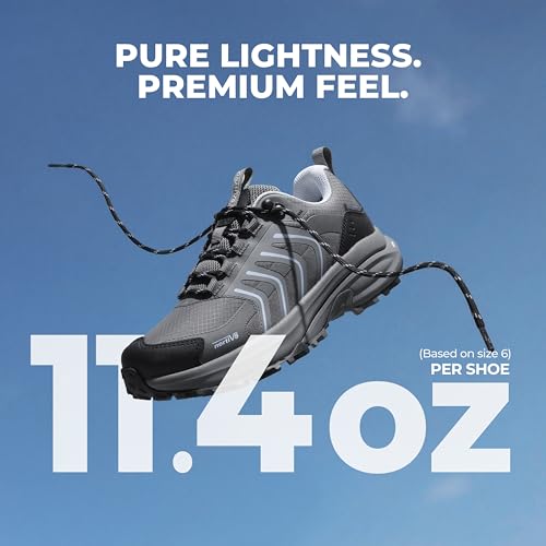 Image of NORTIV 8 Women's Waterproof Hiking Shoes Lightweight Travel for Walking All Day Comfort Non-Slip Outdoor Trekking Camping Climbing Fashion Sneakers Armadillo FieldLite