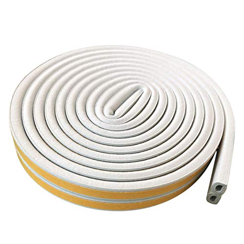 OGARC worthy Seal Foam Tape Foam Seal Strip,(5 Meters seals) D Type Self Adhesive Home Window Door Soundproof Seal Anti-collision Strip(Grey)