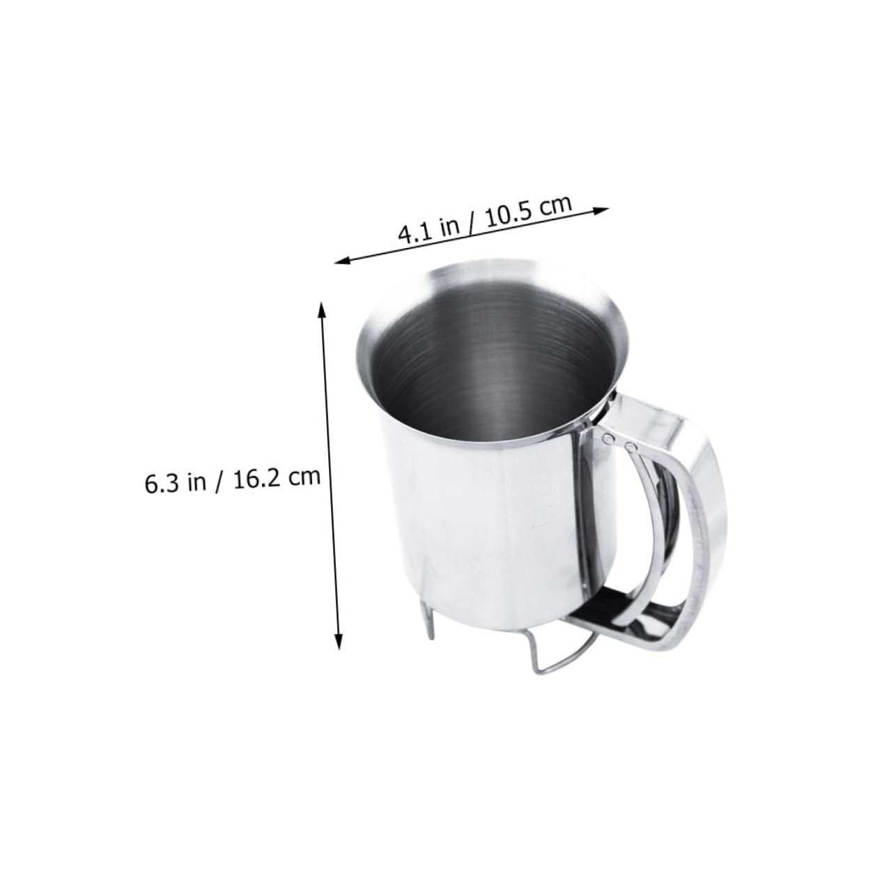 Ciieeo 1pc Stainless Steel Batter Dispenser Funnel Kitchen Tool Wide Mouth Design Reduces for Pancakes Muffins Easy to Use Kitchenware