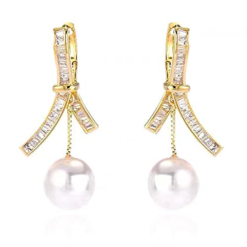 MOUP揺れるパールジルコニアピアス レディース 人気 金属アレルギー対応 リング ピアス 18金 つけっぱなし ゆれる 大人イヤリング 耳飾り…のサムネイル