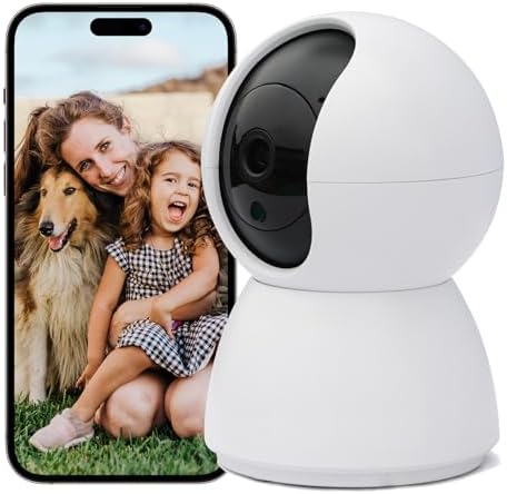 2K Indoor Security Camera, 2.4GHz WiFi Pet Cameras with Phone APP, 360° Pan/Tilt Smart Home Camera with Motion Detection, 2 Way Audio, Night Vision, Alarm Push, Cloud & SD Card Storage