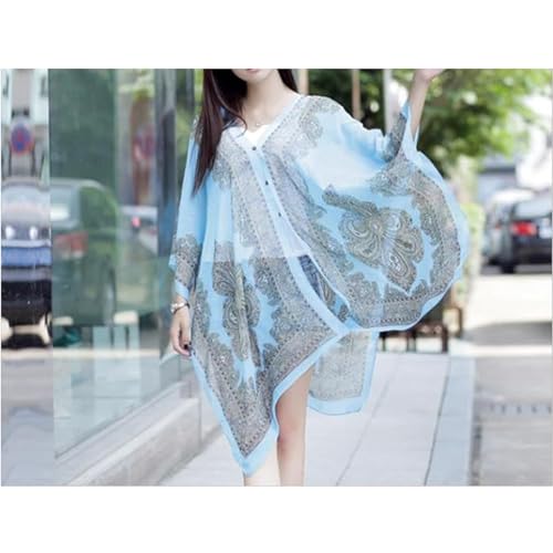 French Sun Protection Shawl, Sun Protection Chiffon Shawl for Women, Lady Fashion Casual Beach Shawl3