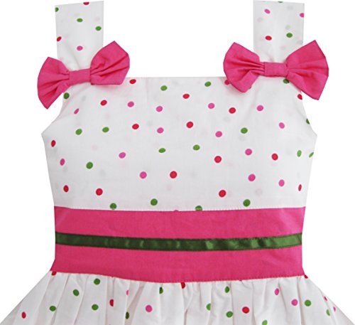 Vestito Bambina Coccinella Stampare Colorato Punto...