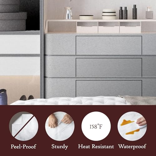 Vinilo textura de metal cepillado premium color plata para revestimientos interiores 7