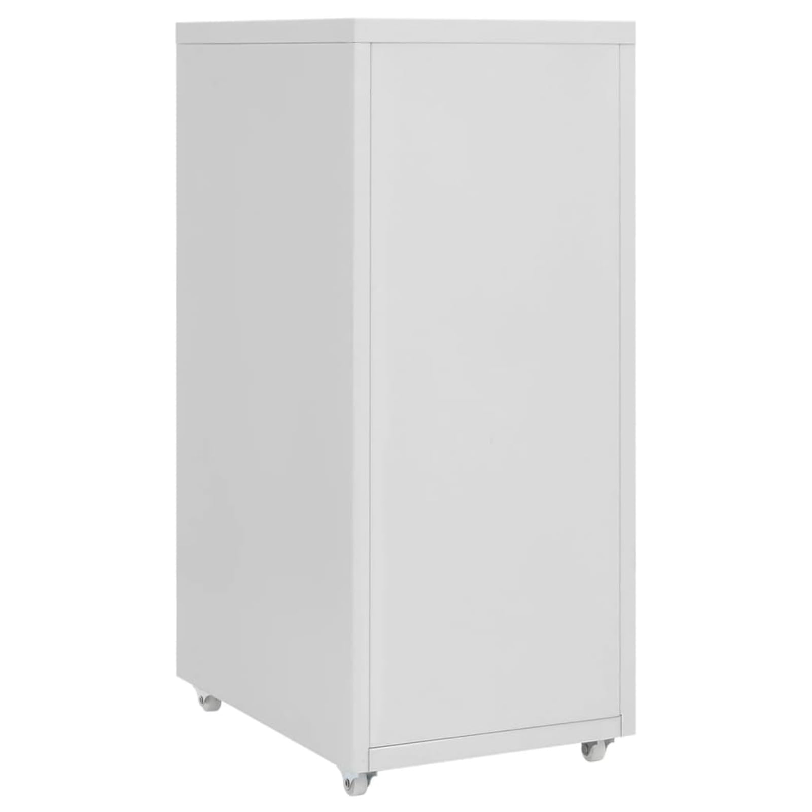 Schedario Mobile Grigio 28x41x69 cm in Metallo,Cassettiera, Mobiletto da Ufficio con Serratura,Regolabile per Cartelle Sospese, Superficie Testurizzata, per Ufficio, Studio