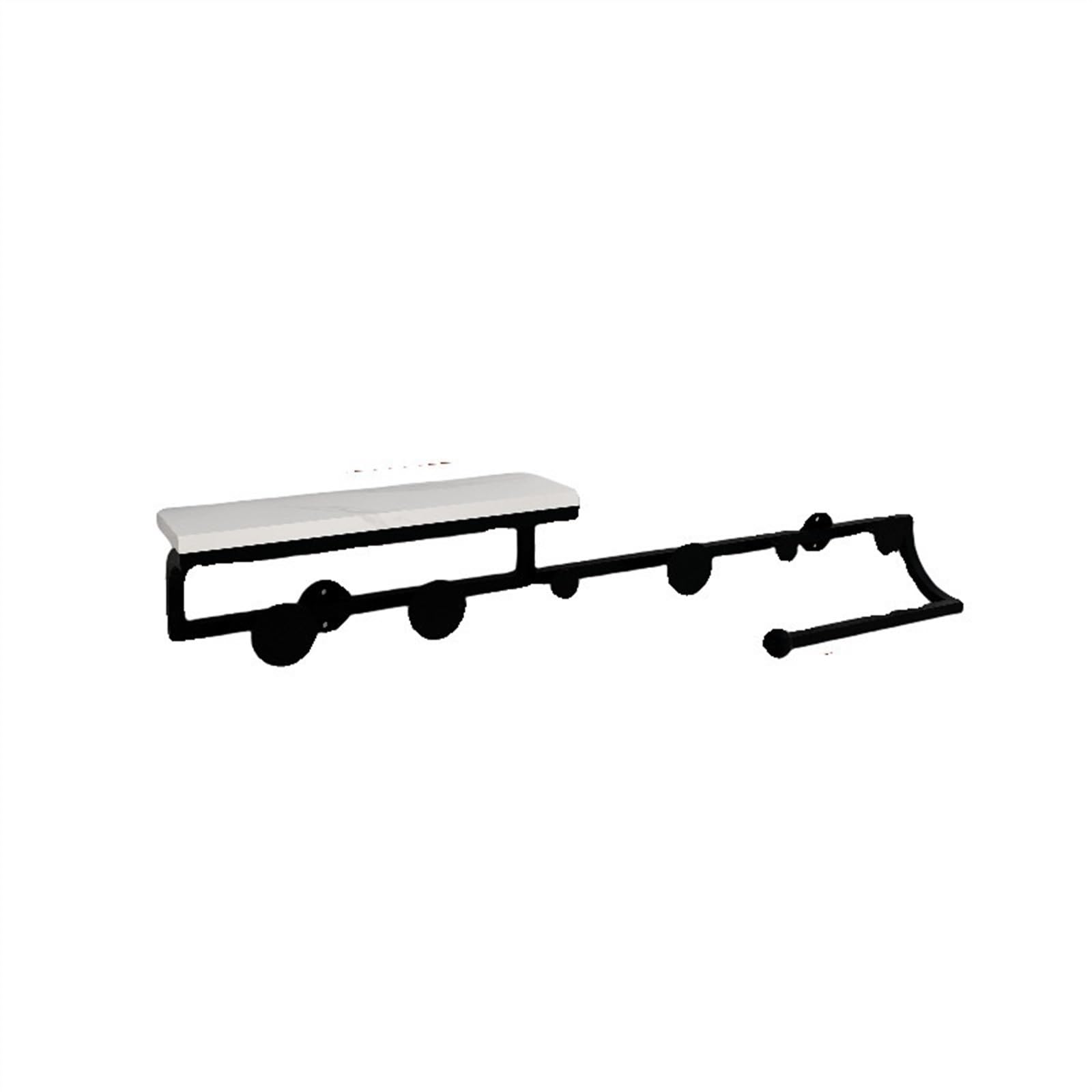 YQINQIN83B Coat Hangers Black Hat and Coat Wall Mount Rack - Metal for Robes, Bags, Keys, and Towels Bathroom Towel Hanger Organizer for Bedroom(Medium)