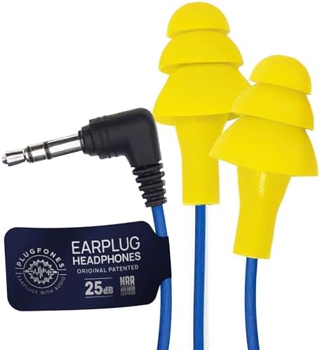 Plugfones Yellow Ear Plug Earbuds