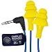 Plugfones Basic Earplug-Earbud Hybrid - Noise Reducing Earphones - Yellow