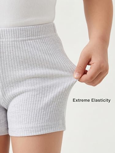 Bumeex Toddler Girls Shorts Bike Cartwheel Little Kids 6 Pack Spring Summer Clothes Safety Shorts Under Dress Dance 3t Black/Grey/White/Ivory/Lt Pink/Dark Pink - 3