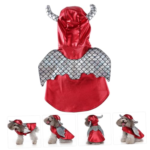 Disfraz durable para perro tamaño mediano color rojo miniatura 7