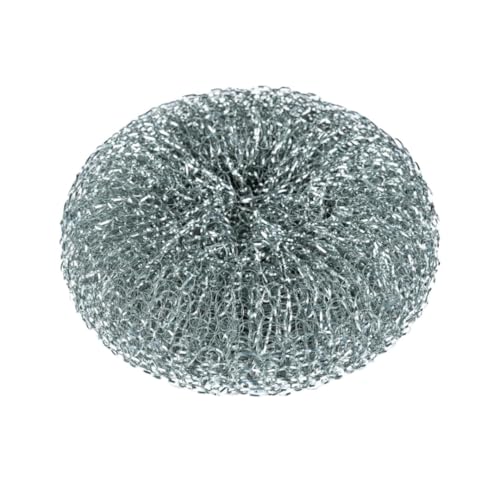 PARENCE.- Set mit 4 Metallschwämmen - 10cm Durchmesser - perfekt für die Starke Reinigung - 4 Stück, Acier