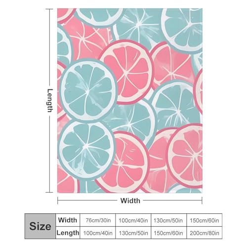 Couverture flanelle bleue agrumes imprimée nid de douceur pour lit